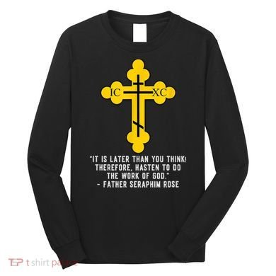 Orthodox Christian Seraphim Rose Long Sleeve Shirt