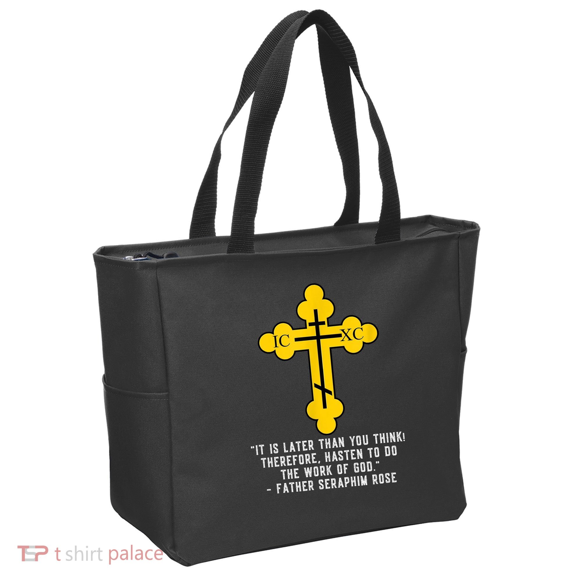 Orthodox Christian Seraphim Rose Tote Bag