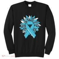 Ovarian Cancer Shirts Sunflower Ovarian Cancer Awareness Sweatshirt thumb 0