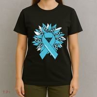 Ovarian Cancer Shirts Sunflower Ovarian Cancer Awareness T-Shirt thumb 4
