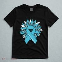 Ovarian Cancer Shirts Sunflower Ovarian Cancer Awareness T-Shirt thumb 5
