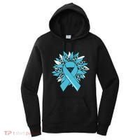 Ovarian Cancer Shirts Sunflower Ovarian Cancer Awareness Women's Hoodie thumb 0