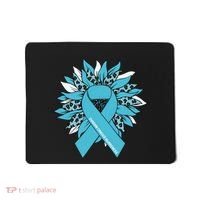 Ovarian Cancer Shirts Sunflower Ovarian Cancer Awareness Mousepad thumb 0