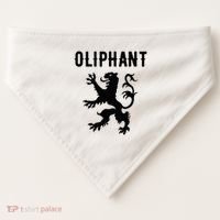Oliphant Clan Scottish Family Name Scotland Heraldry USA-Made Doggie Bandana thumb 0