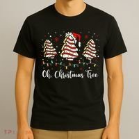 Oh Christmas Tree Cakes Debbie Becky Jen Cake Lovers Xmas Gift T-Shirt thumb 3