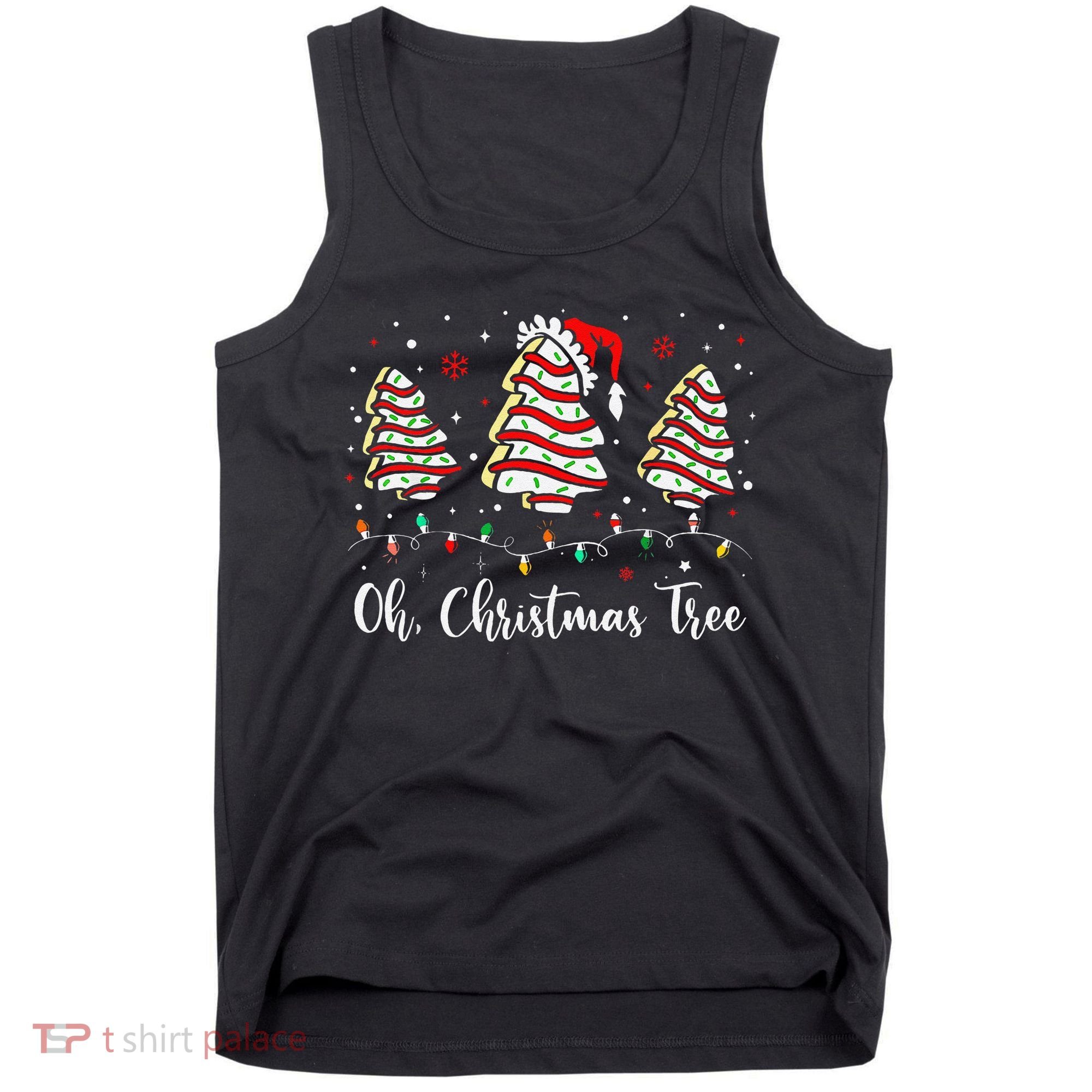Oh Christmas Tree Cakes Debbie Becky Jen Cake Lovers Xmas Gift Tank Top