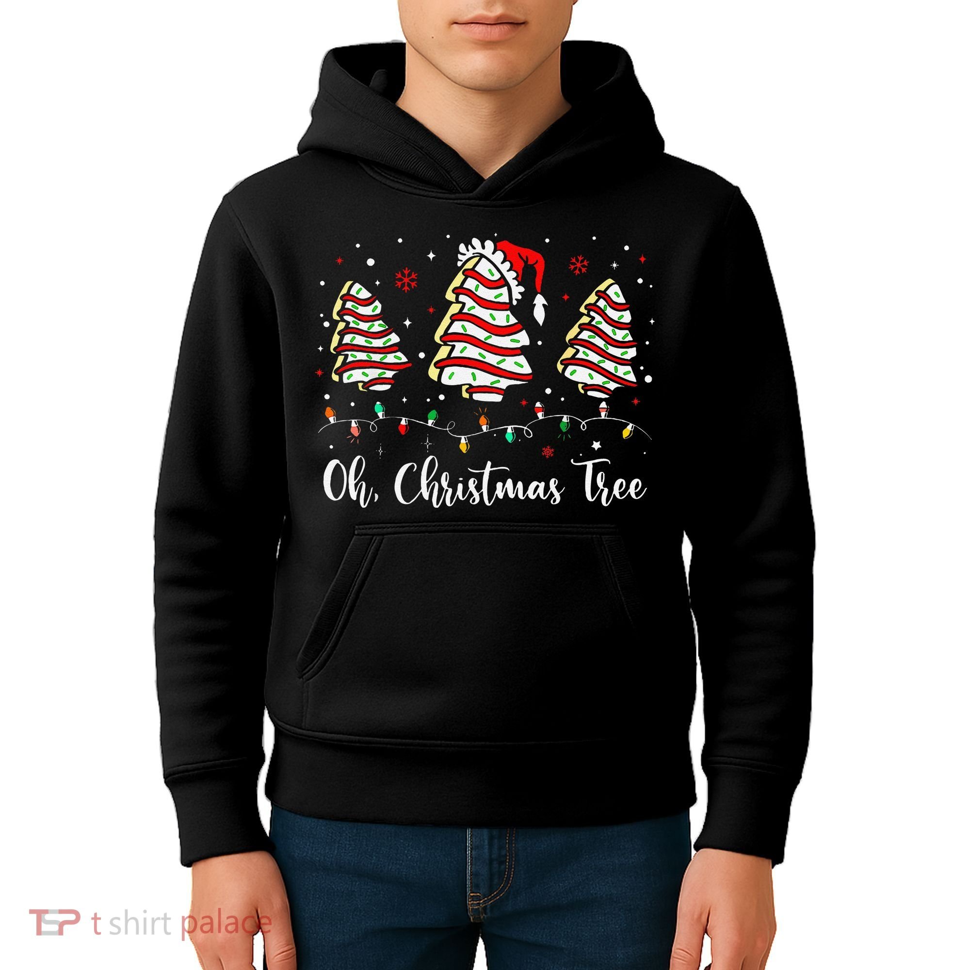 Oh Christmas Tree Cakes Debbie Becky Jen Cake Lovers Xmas Gift Kids Hoodie