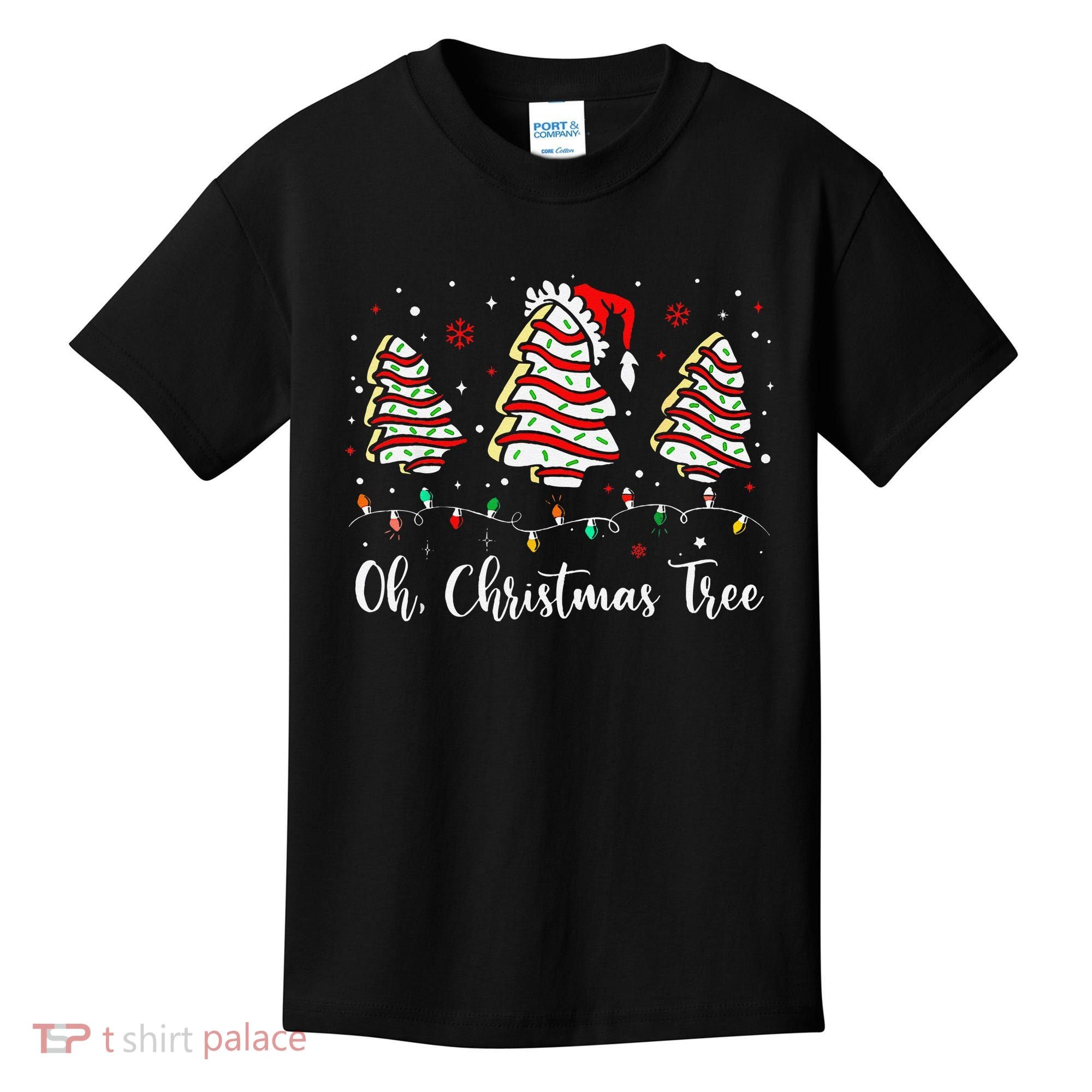 Oh Christmas Tree Cakes Debbie Becky Jen Cake Lovers Xmas Gift Kids T-Shirt