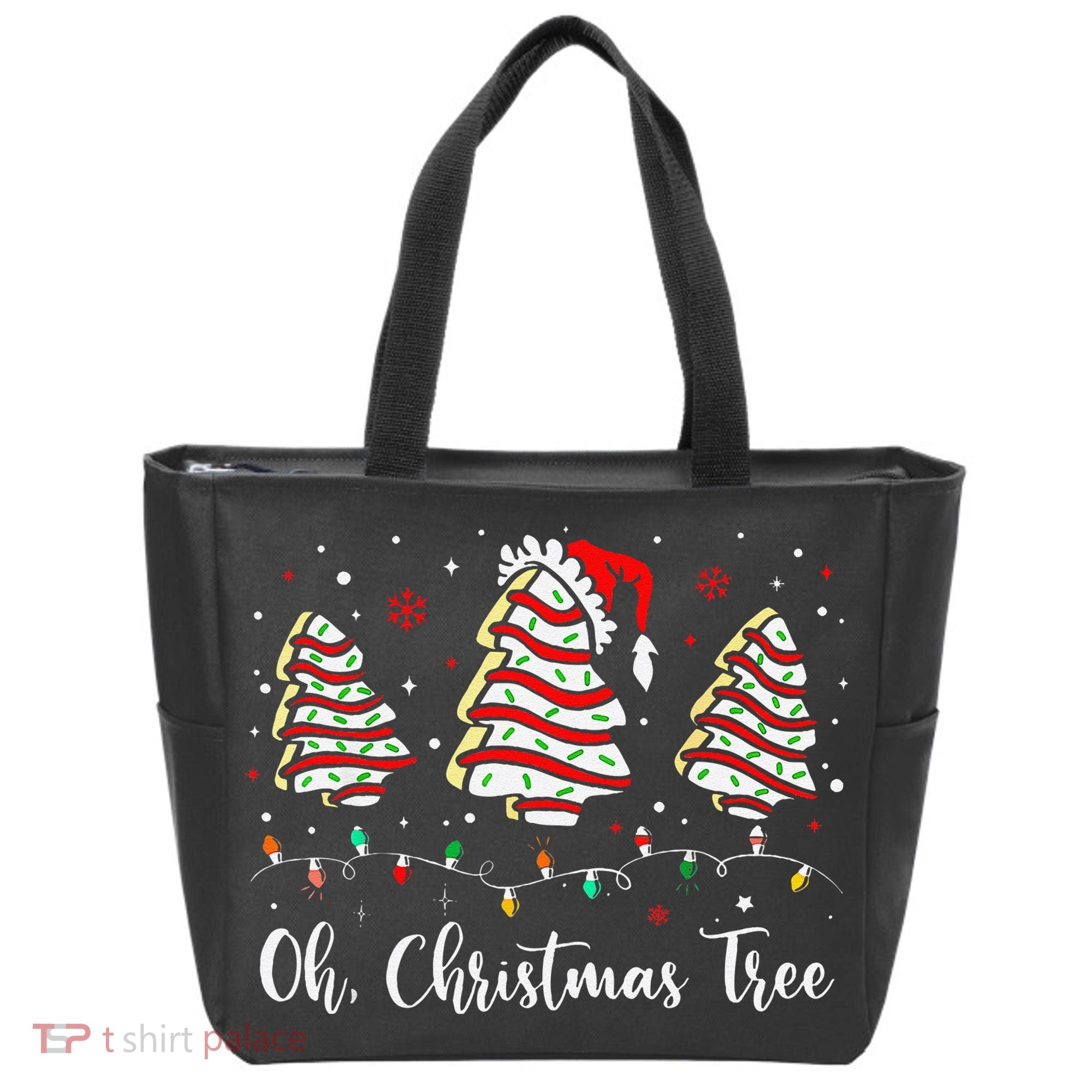 Oh Christmas Tree Cakes Debbie Becky Jen Cake Lovers Xmas Gift Tote Bag