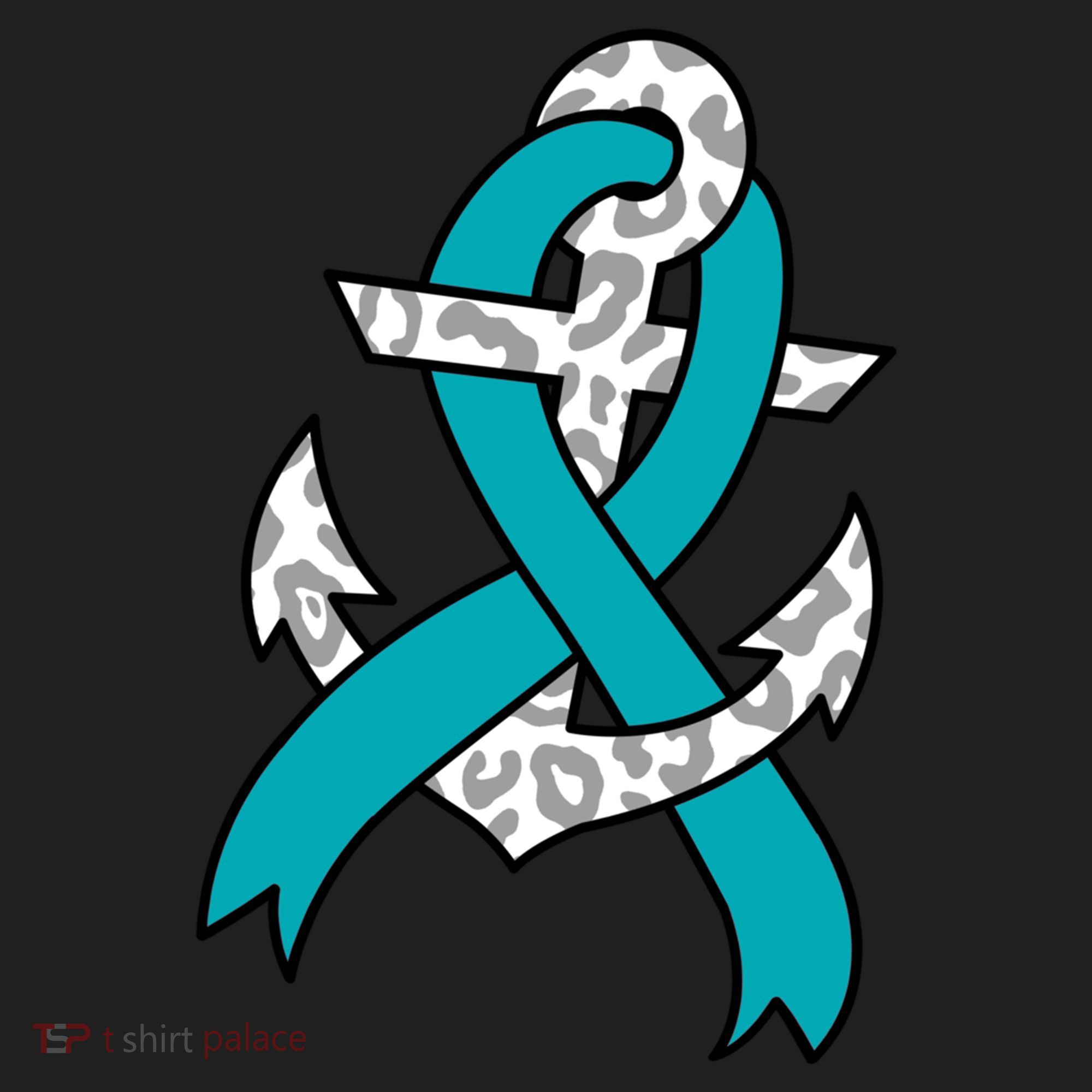 Ovarian Cancer Teal Ribbon Awareness Refuse To Sink Anchor Gift Beanie
