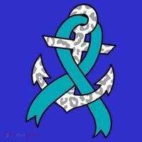 Ovarian Cancer Teal Ribbon Awareness Refuse To Sink Anchor Gift Hoodie thumb 2