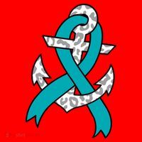 Ovarian Cancer Teal Ribbon Awareness Refuse To Sink Anchor Gift Santa Hat thumb 1