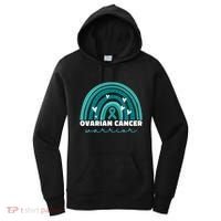 Ovarian Cancer Teal Ribbon Ovarian Cancer Warrior Gift Women's Hoodie thumb 0