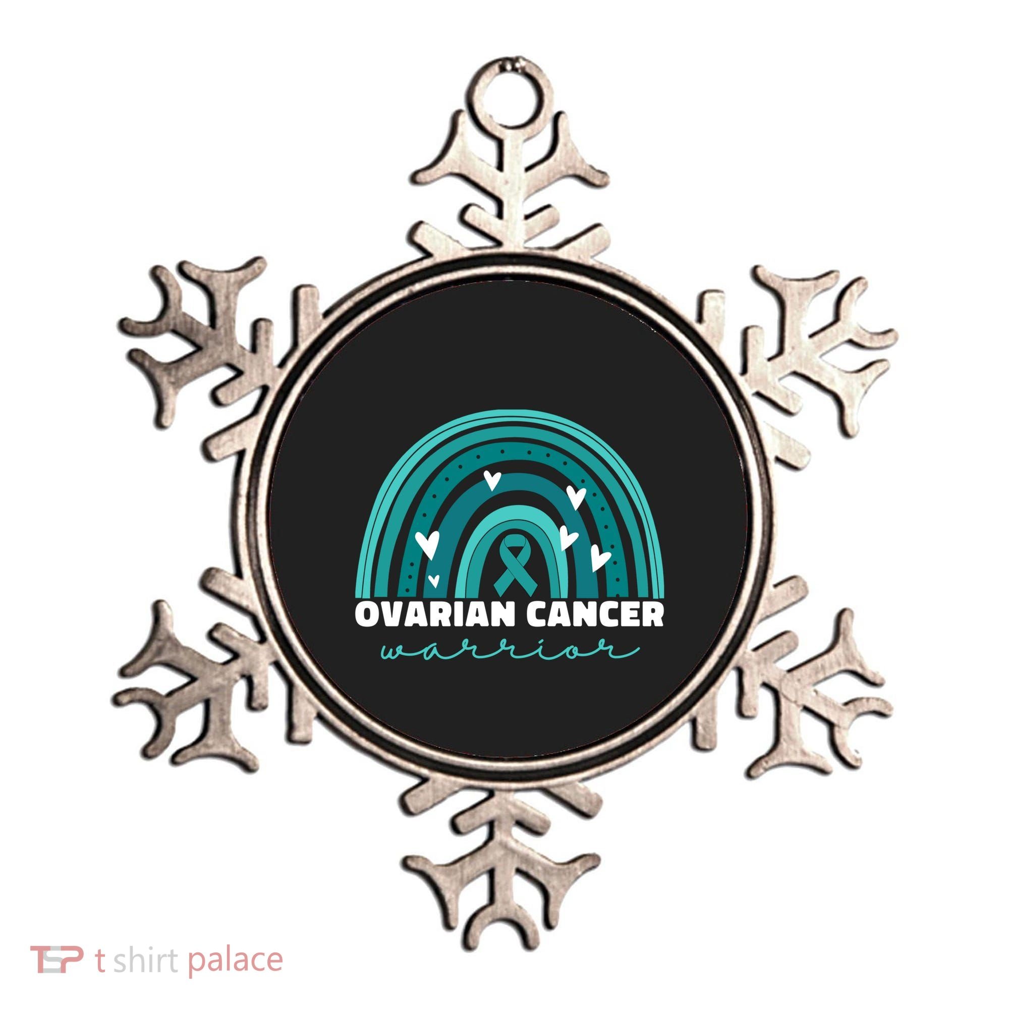 Ovarian Cancer Teal Ribbon Ovarian Cancer Warrior Gift Ornament