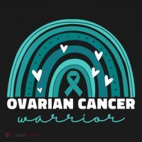 Ovarian Cancer Teal Ribbon Ovarian Cancer Warrior Gift Ornament thumb 1