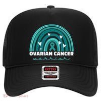 Ovarian Cancer Teal Ribbon Ovarian Cancer Warrior Gift Hat thumb 0