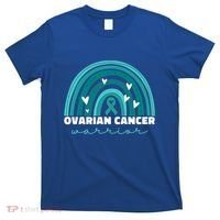 Ovarian Cancer Teal Ribbon Ovarian Cancer Warrior Gift T-Shirt thumb 0