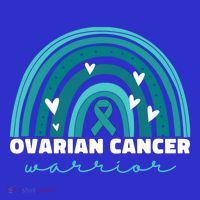 Ovarian Cancer Teal Ribbon Ovarian Cancer Warrior Gift T-Shirt thumb 7
