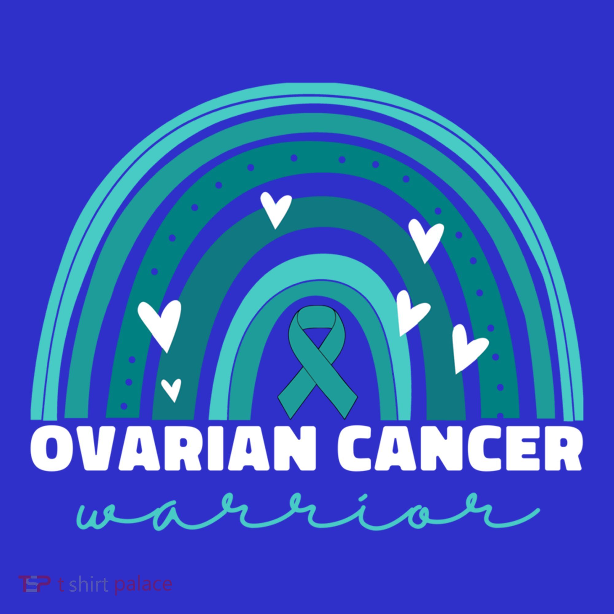 Ovarian Cancer Teal Ribbon Ovarian Cancer Warrior Gift Women's Tank Top