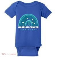 Ovarian Cancer Teal Ribbon Ovarian Cancer Warrior Gift Baby Bodysuit thumb 0