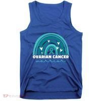 Ovarian Cancer Teal Ribbon Ovarian Cancer Warrior Gift Tank Top thumb 0