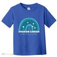 Ovarian Cancer Teal Ribbon Ovarian Cancer Warrior Gift Toddler T-Shirt thumb 0