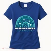 Ovarian Cancer Teal Ribbon Ovarian Cancer Warrior Gift Women's T-Shirt thumb 0