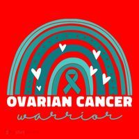 Ovarian Cancer Teal Ribbon Ovarian Cancer Warrior Gift Santa Hat thumb 1