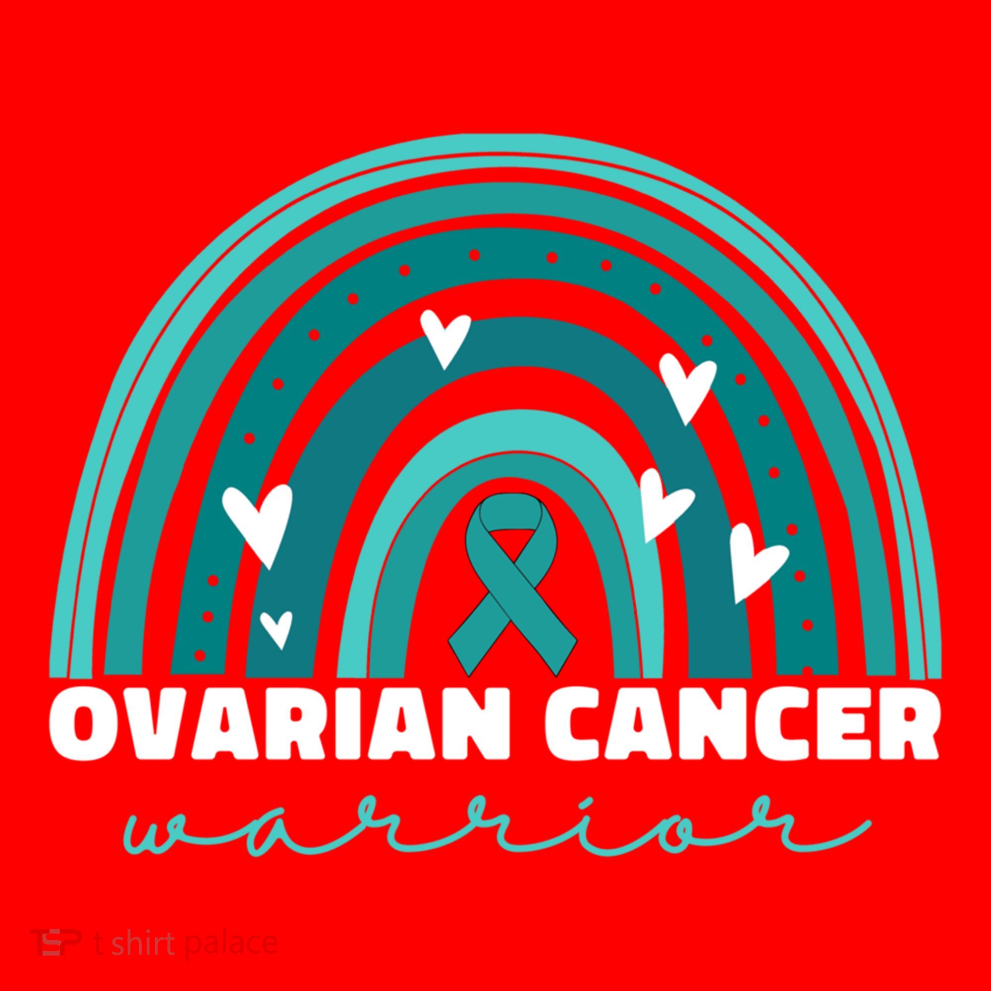 Ovarian Cancer Teal Ribbon Ovarian Cancer Warrior Gift Santa Hat