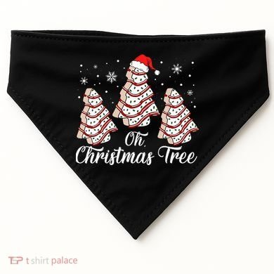 Oh Christmas Tree Cakes Debbie Funny Christmas Snack Cake USA-Made Doggie Bandana