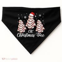 Oh Christmas Tree Cakes Debbie Funny Christmas Snack Cake USA-Made Doggie Bandana thumb 0