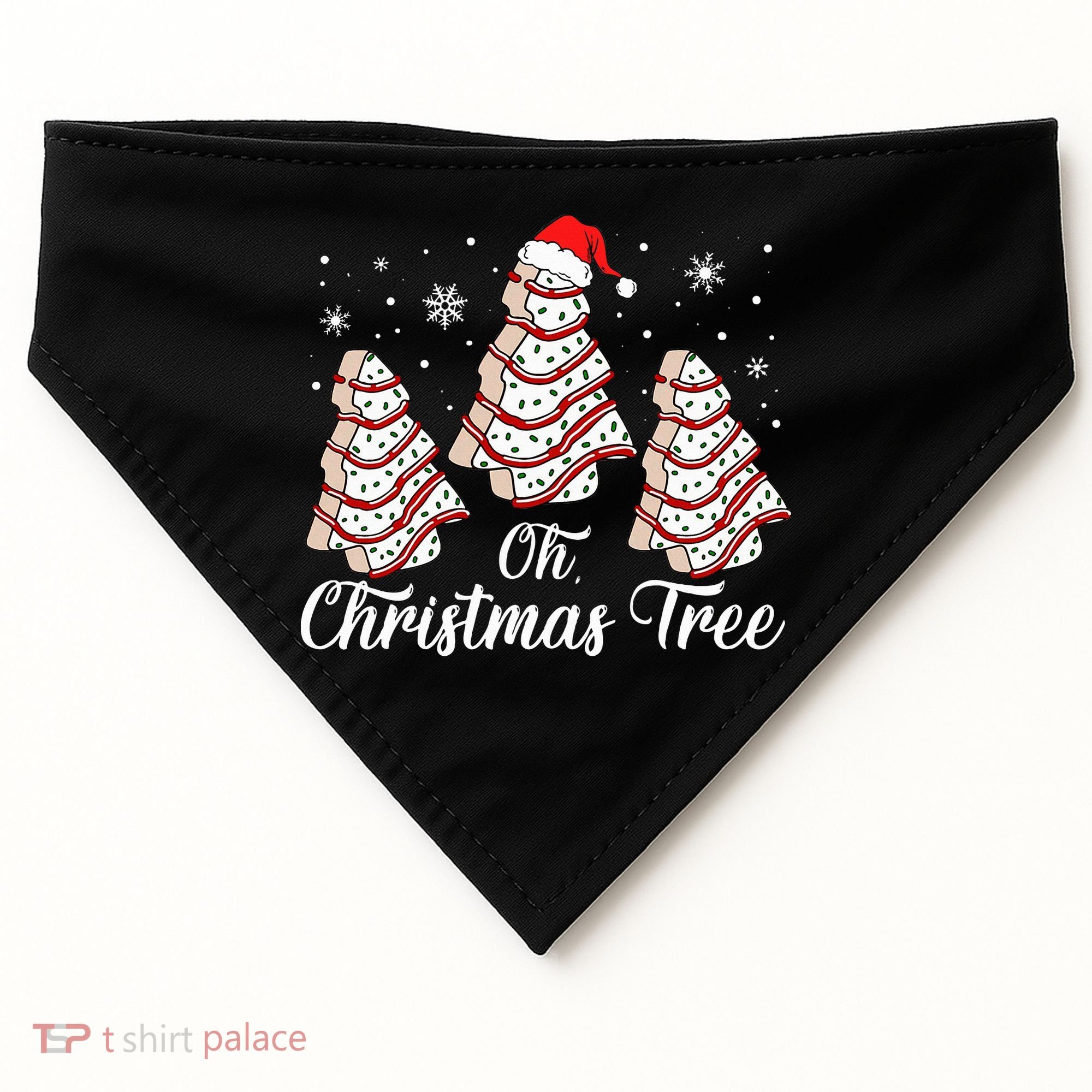 Oh Christmas Tree Cakes Debbie Funny Christmas Snack Cake USA-Made Doggie Bandana