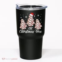 Oh Christmas Tree Cakes Debbie Funny Christmas Snack Cake Tumbler thumb 0
