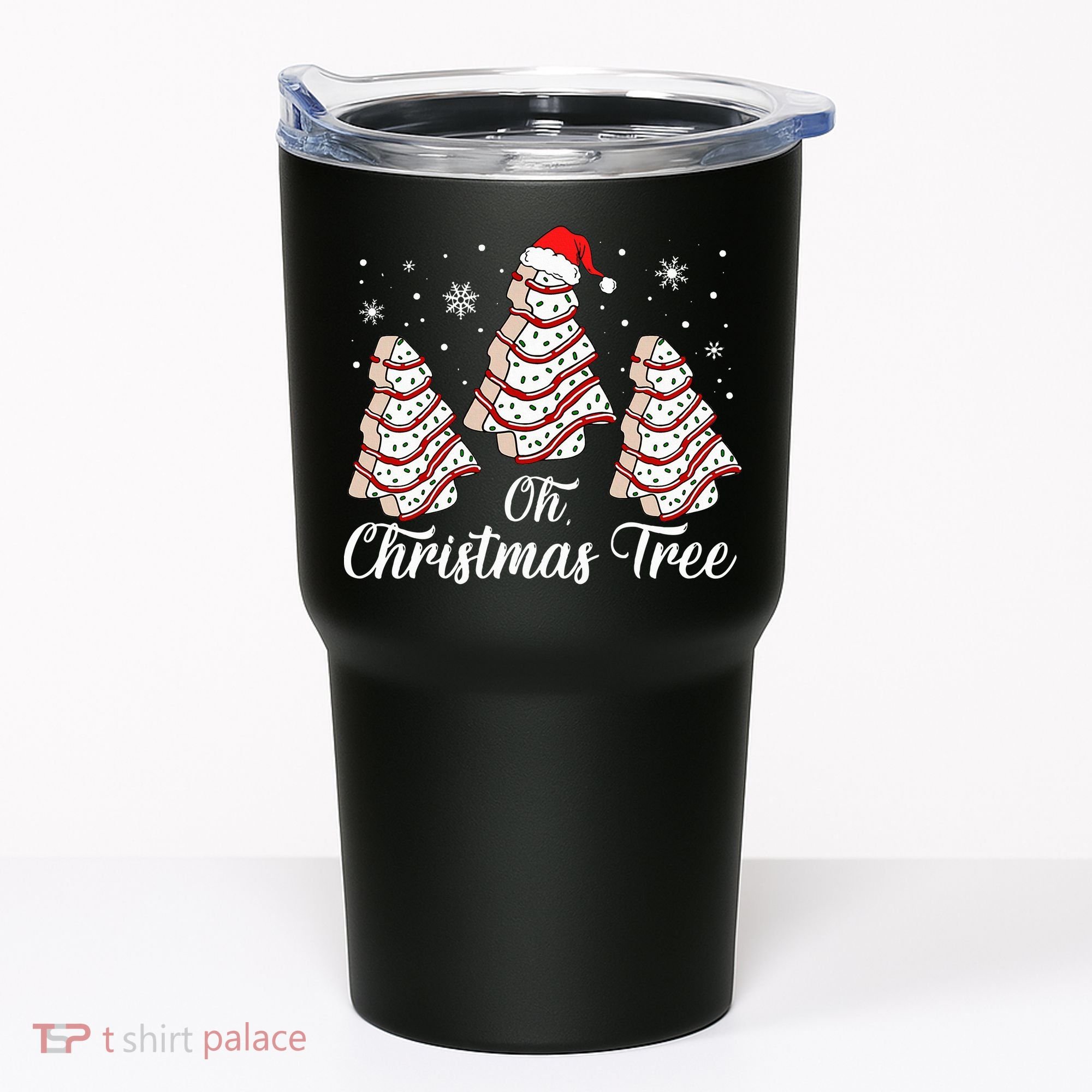 Oh Christmas Tree Cakes Debbie Funny Christmas Snack Cake Tumbler