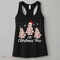 Oh Christmas Tree Cakes Debbie Funny Christmas Snack Cake Women's Tank Top thumb 3