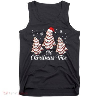 Oh Christmas Tree Cakes Debbie Funny Christmas Snack Cake Tank Top