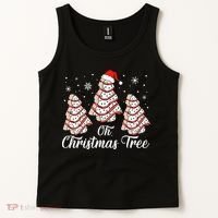 Oh Christmas Tree Cakes Debbie Funny Christmas Snack Cake Tank Top thumb 2