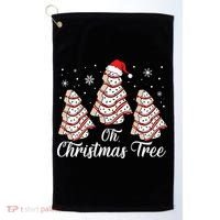 Oh Christmas Tree Cakes Debbie Funny Christmas Snack Cake Golf Towel thumb 0