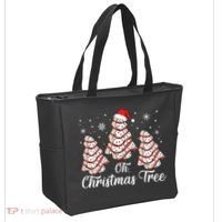 Oh Christmas Tree Cakes Debbie Funny Christmas Snack Cake Tote Bag thumb 2