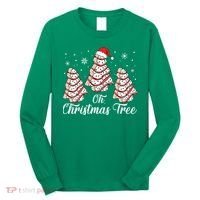 Oh Christmas Tree Cakes Debbie Funny Christmas Snack Cake Long Sleeve Shirt thumb 0