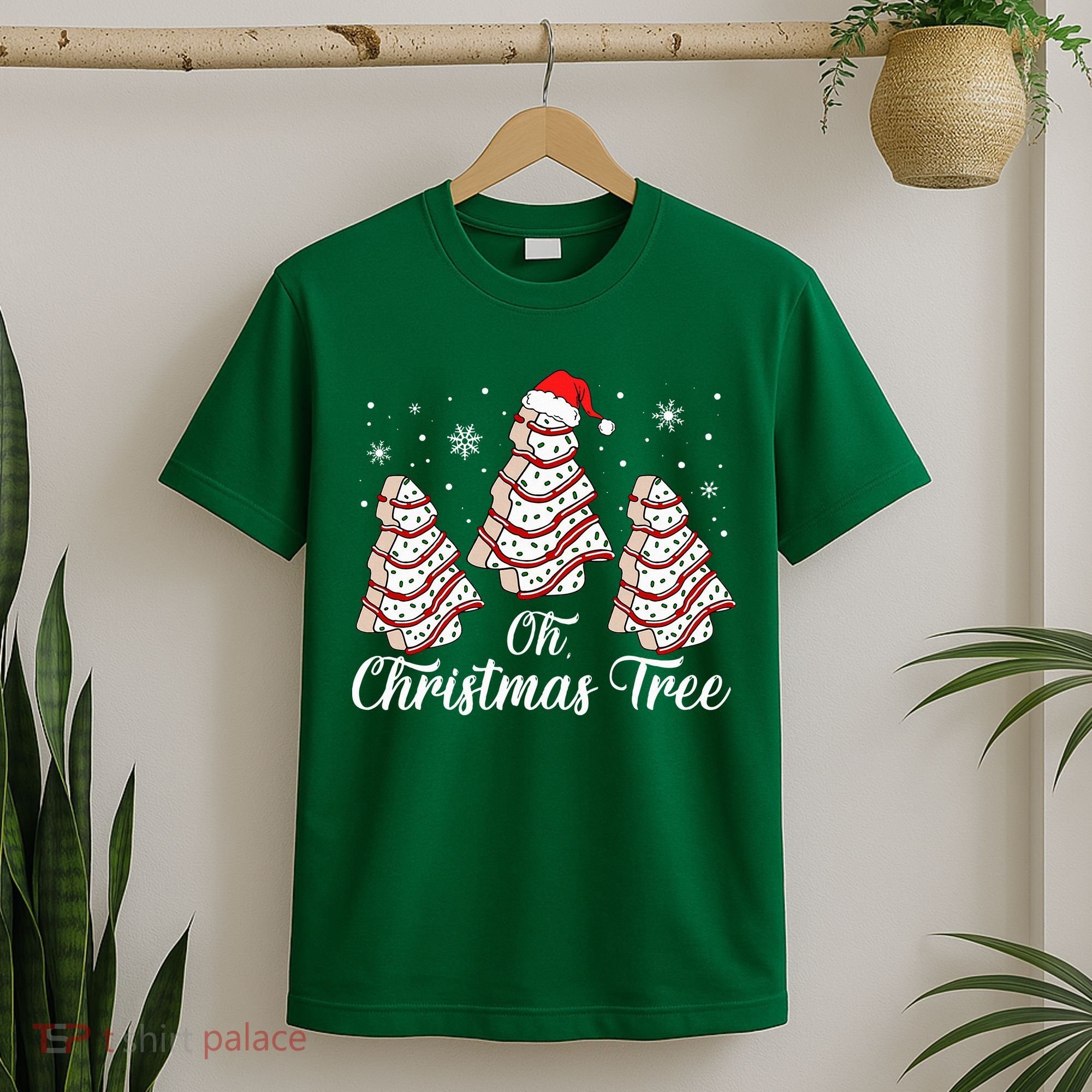 Oh Christmas Tree Cakes Debbie Funny Christmas Snack Cake T-Shirt