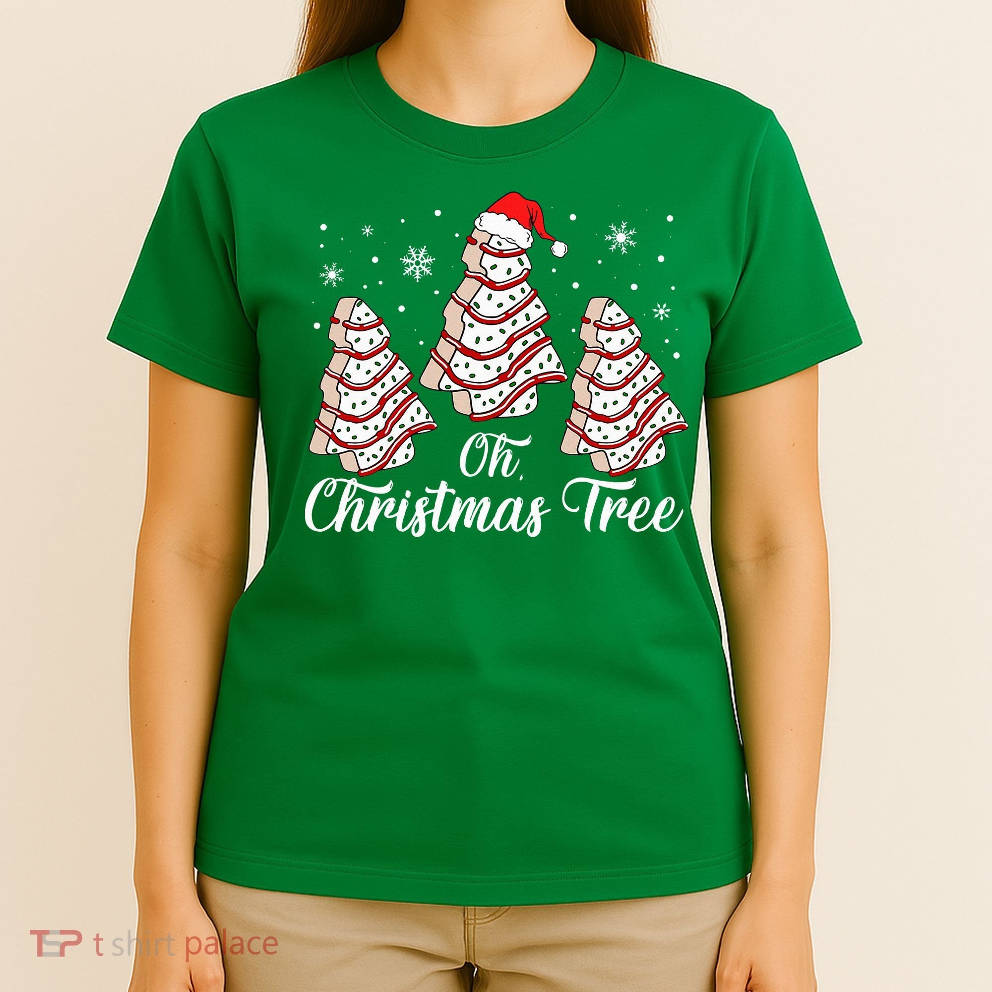 Oh Christmas Tree Cakes Debbie Funny Christmas Snack Cake T-Shirt
