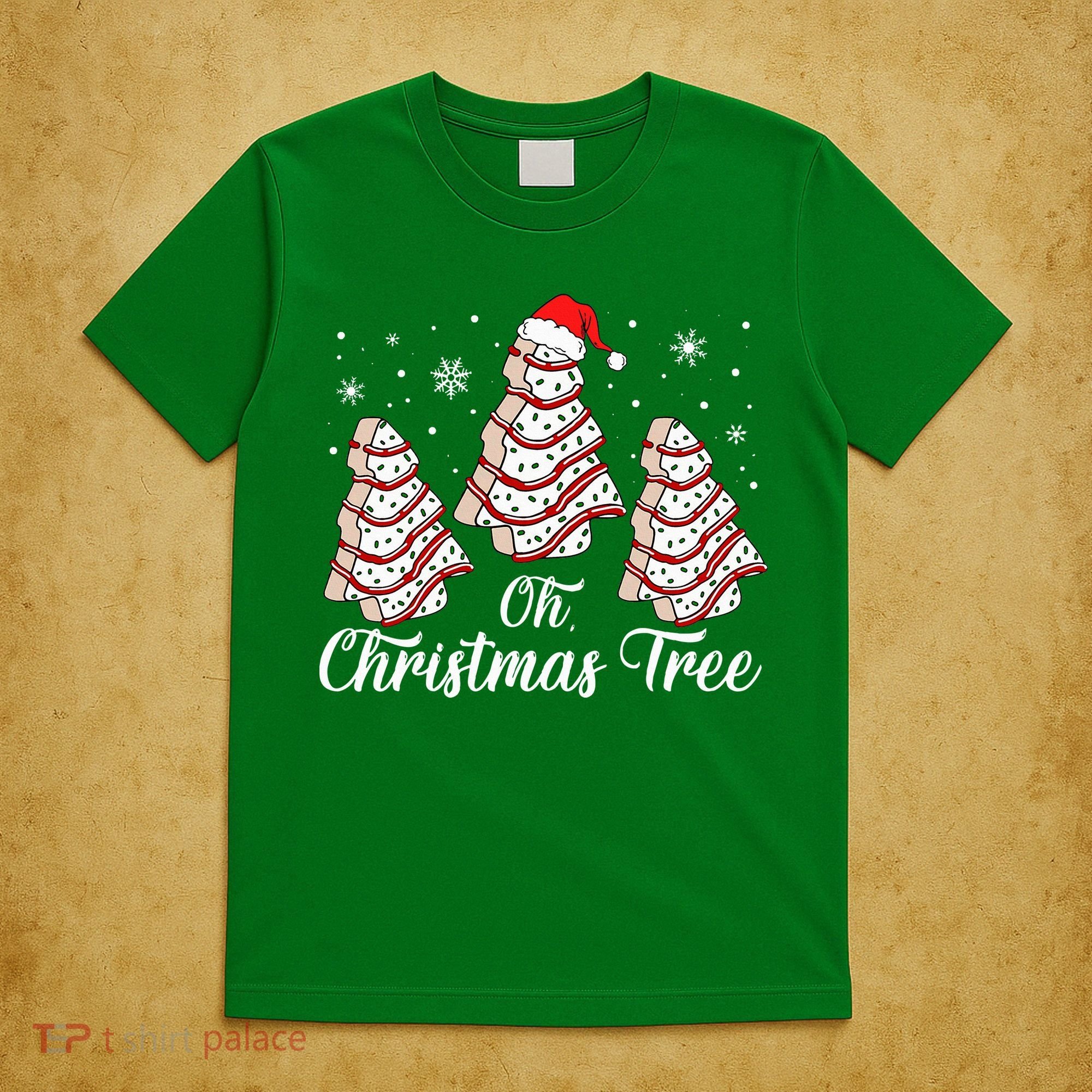 Oh Christmas Tree Cakes Debbie Funny Christmas Snack Cake T-Shirt
