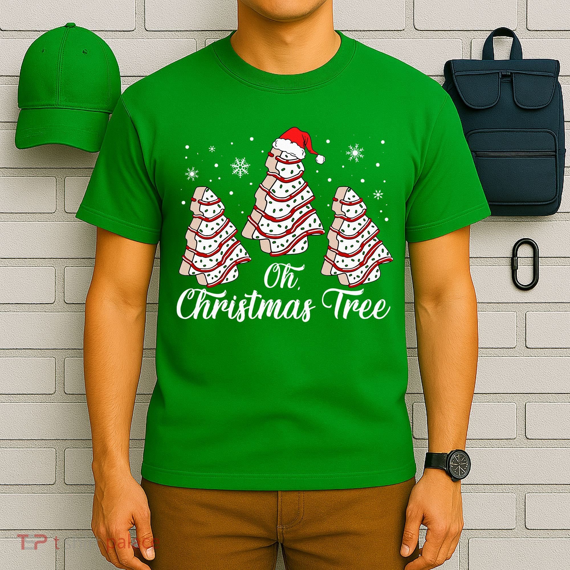 Oh Christmas Tree Cakes Debbie Funny Christmas Snack Cake T-Shirt