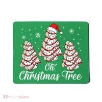 Oh Christmas Tree Cakes Debbie Funny Christmas Snack Cake Mousepad thumb 0