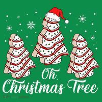 Oh Christmas Tree Cakes Debbie Funny Christmas Snack Cake Mousepad thumb 1