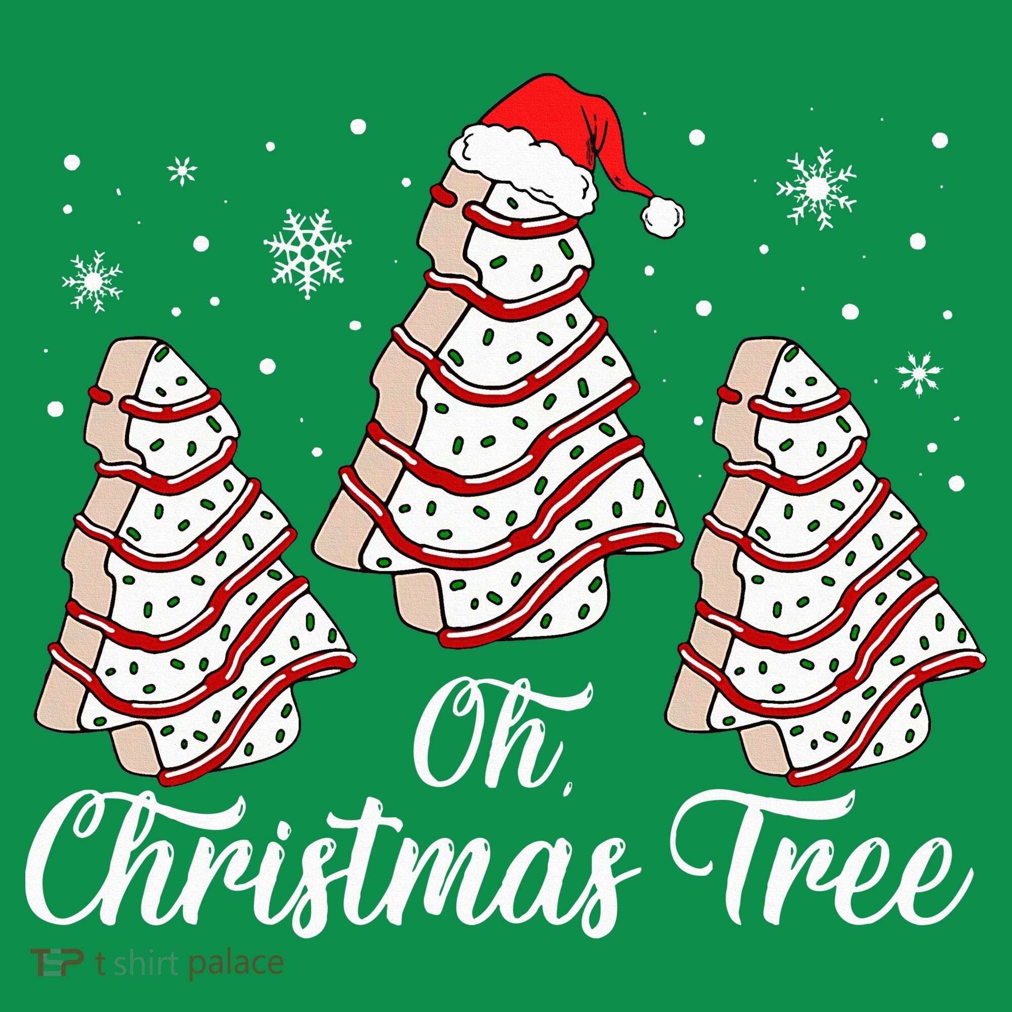 Oh Christmas Tree Cakes Debbie Funny Christmas Snack Cake Mousepad