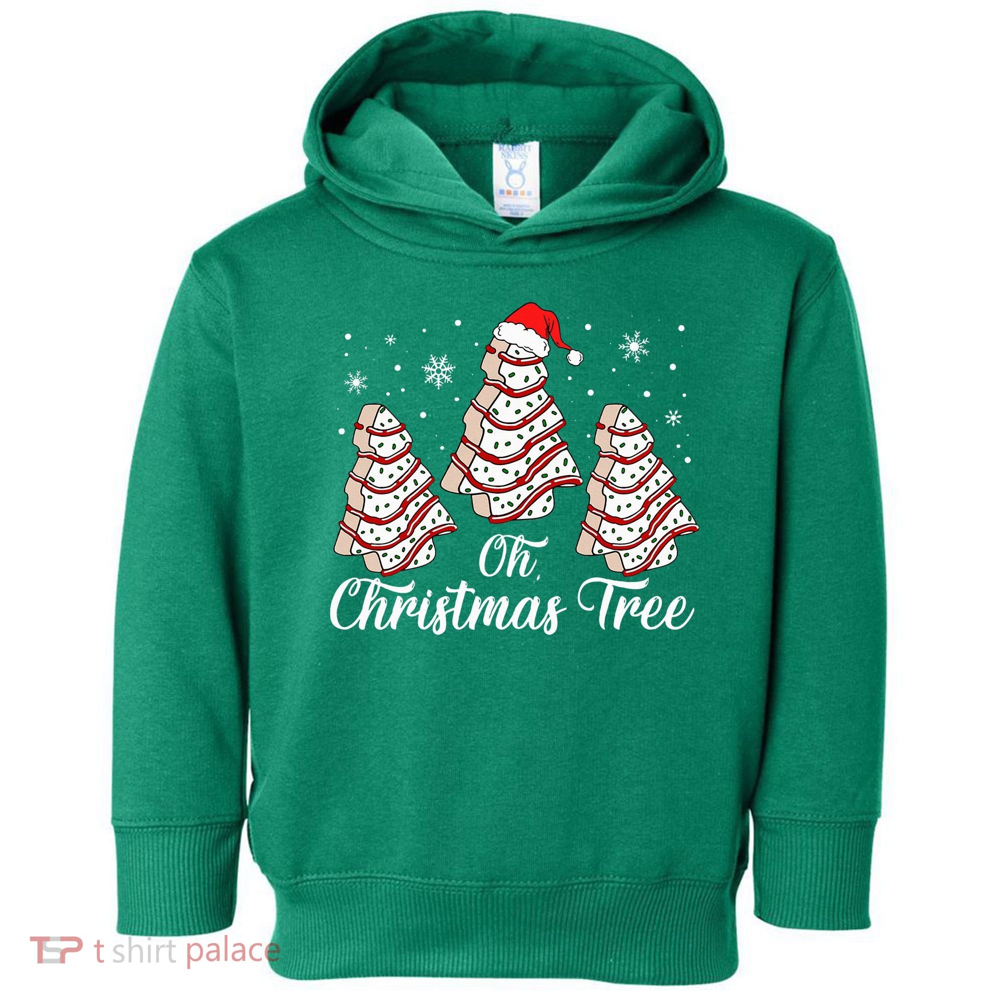 Oh Christmas Tree Cakes Debbie Funny Christmas Snack Cake Toddler Hoodie
