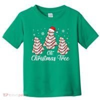 Oh Christmas Tree Cakes Debbie Funny Christmas Snack Cake Toddler T-Shirt thumb 0