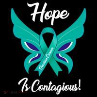 Ovarian Cancer Teal Ribbon Awareness Hope Butterfly Gift Coffee Mug thumb 5